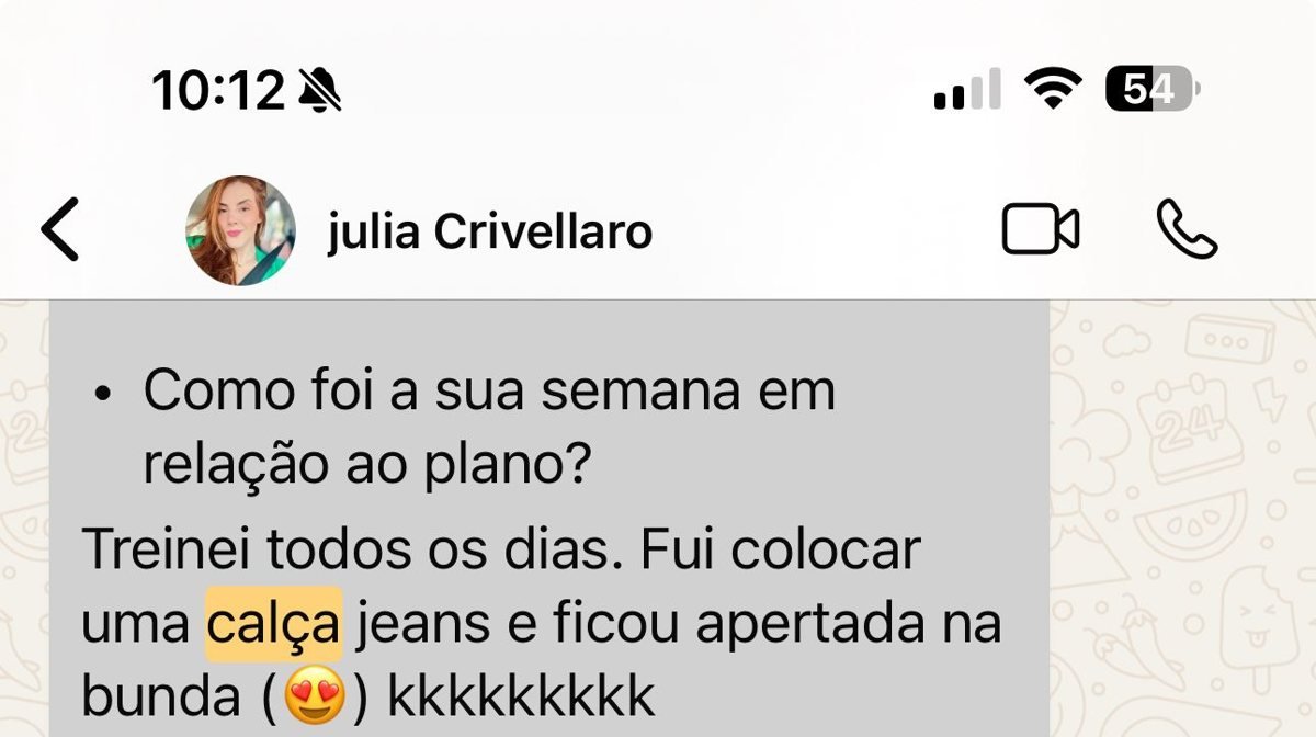 Depoimento de Julia Crivellaro
